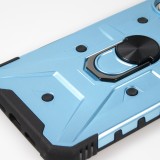 iPhone 16 Pro Case Hülle - Armor Silikon-Ecken-Schutz mit Stützring - Hellblau