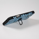 iPhone 16 Pro Case Hülle - Armor Silikon-Ecken-Schutz mit Stützring - Hellblau