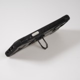 iPhone 16 Pro Case Hülle - Armor mit Silikon-Eckschutz und Stützring - Schwarz