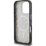 Coque iPhone 16 Pro Max -  Karl Lagerfeld IML léopard MagSafe élégante - Brun