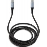 Coque iPhone 16 Pro - Pack Lacoste Iconique Petit Piqué avec logo tissé et câble de données USB-C vers USB-C - Noir