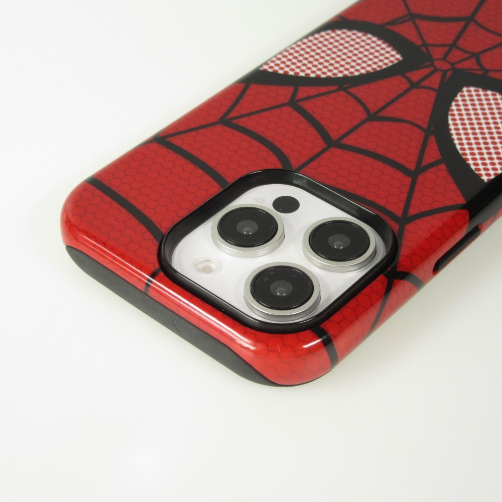 Coque iPhone 16 Pro Max - Spiderman design avec protection int&eacute;rieure et r&eacute;sistante - Rouge