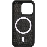 Coque iPhone 15 Pro Max - Ultra-légère et aérée avec look grille compatible MagSafe - Noir