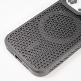 Coque iPhone 15 Pro Max - Ultra-légère et aérée avec look grille compatible MagSafe - Noir
