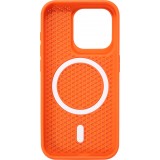 Coque iPhone 15 Pro Max - Ultra-légère et aérée avec look grille compatible MagSafe - Orange