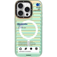Coque iPhone 16 Pro Max - Youngkit effet irisé univers bleu avec reflets changeants - Bleu