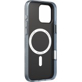 Coque iPhone 16 Pro Max - Youngkit silicone compatible MagSafe design circuit style puce électronique - Gris