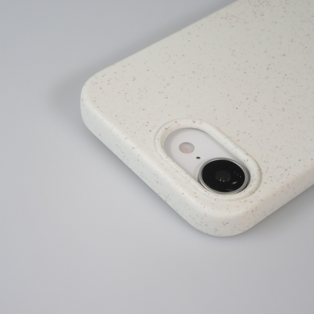 Coque iPhone 16e - Bio Eco-Friendly nature avec cordon collier - Blanc