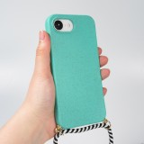 Coque iPhone 16e - Bio Eco-Friendly nature avec cordon collier - Turquoise