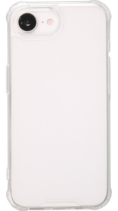 Coque iPhone 16e - Bumper Glass Hybrid TPU silicone anti-choc - Transparent
