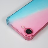 Coque iPhone 16e - Bumper Rainbow Silicone anti-choc avec bords protégés -  rose - Bleu