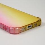 iPhone 16e Case Hülle - Gummi Bumper Rainbow mit extra Schutz für Ecken Antischock - rosa - Gelb