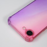 Coque iPhone 17e / 16e - Bumper Rainbow Silicone anti-choc avec bords protégés -  rose - Violet