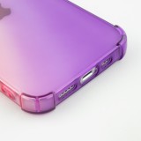 Coque iPhone 17e / 16e - Bumper Rainbow Silicone anti-choc avec bords protégés -  rose - Violet