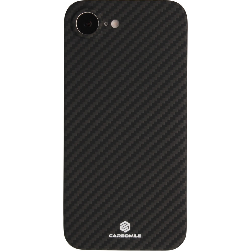 Coque iPhone 16e - Carbomile case de protection en fibre de carbone aramide véritable - Noir