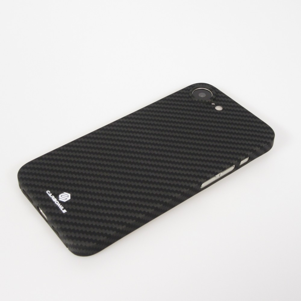 Coque iPhone 16e - Carbomile case de protection en fibre de carbone aramide véritable - Noir