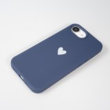 Coque iPhone 16e - Gel coeur - Bleu