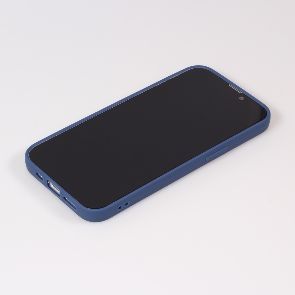 Coque iPhone 16e - Gel coeur - Bleu