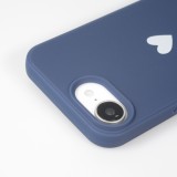 Coque iPhone 16e - Gel coeur - Bleu
