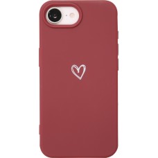 Coque iPhone 16e - Gel coeur - Rouge