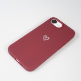 Coque iPhone 16e - Gel coeur - Rouge