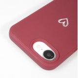 Coque iPhone 16e - Gel coeur - Rouge