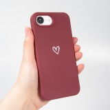 Coque iPhone 16e - Gel coeur - Rouge