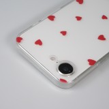 Coque iPhone 17e / 16e - Gel petit coeur transparent - Rouge