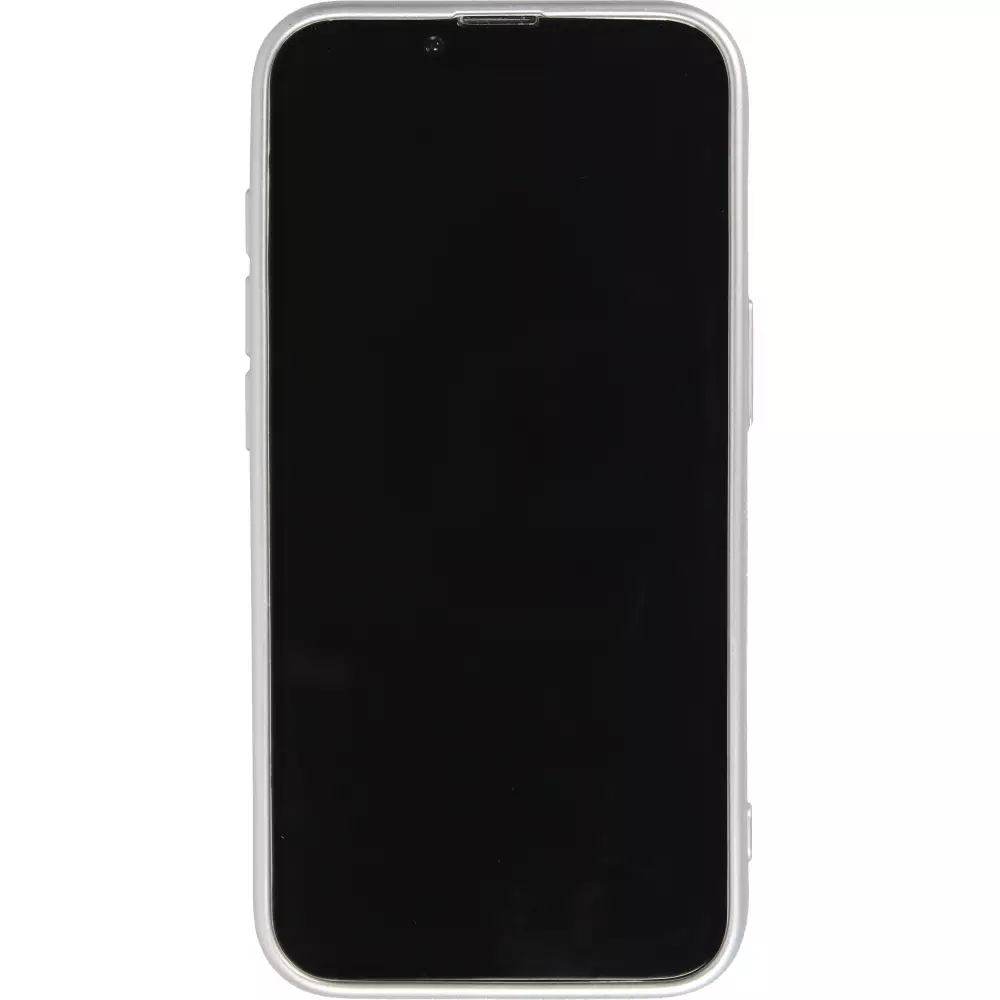 iPhone 16e Case H&uuml;lle - Gummi weich mit Kameraschutzglas MagSafe - Silber