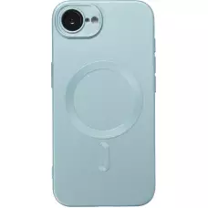 Coque iPhone 16e - Gel souple avec vitre de protection cam&eacute;ra MagSafe - Bleu