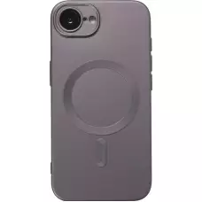 iPhone 16e Case H&uuml;lle - Gummi weich mit Kameraschutzglas MagSafe - Dunkelgrau