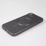 iPhone 16e Case H&uuml;lle - Gummi weich mit Kameraschutzglas MagSafe - Dunkelgrau