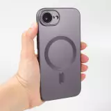 iPhone 16e Case H&uuml;lle - Gummi weich mit Kameraschutzglas MagSafe - Dunkelgrau