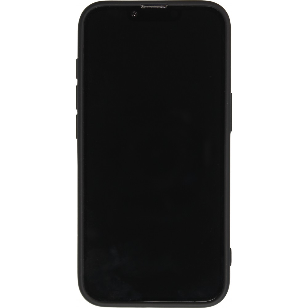 iPhone 16e Case Hülle - Gummi weich mit Kameraschutzglas MagSafe - Schwarz