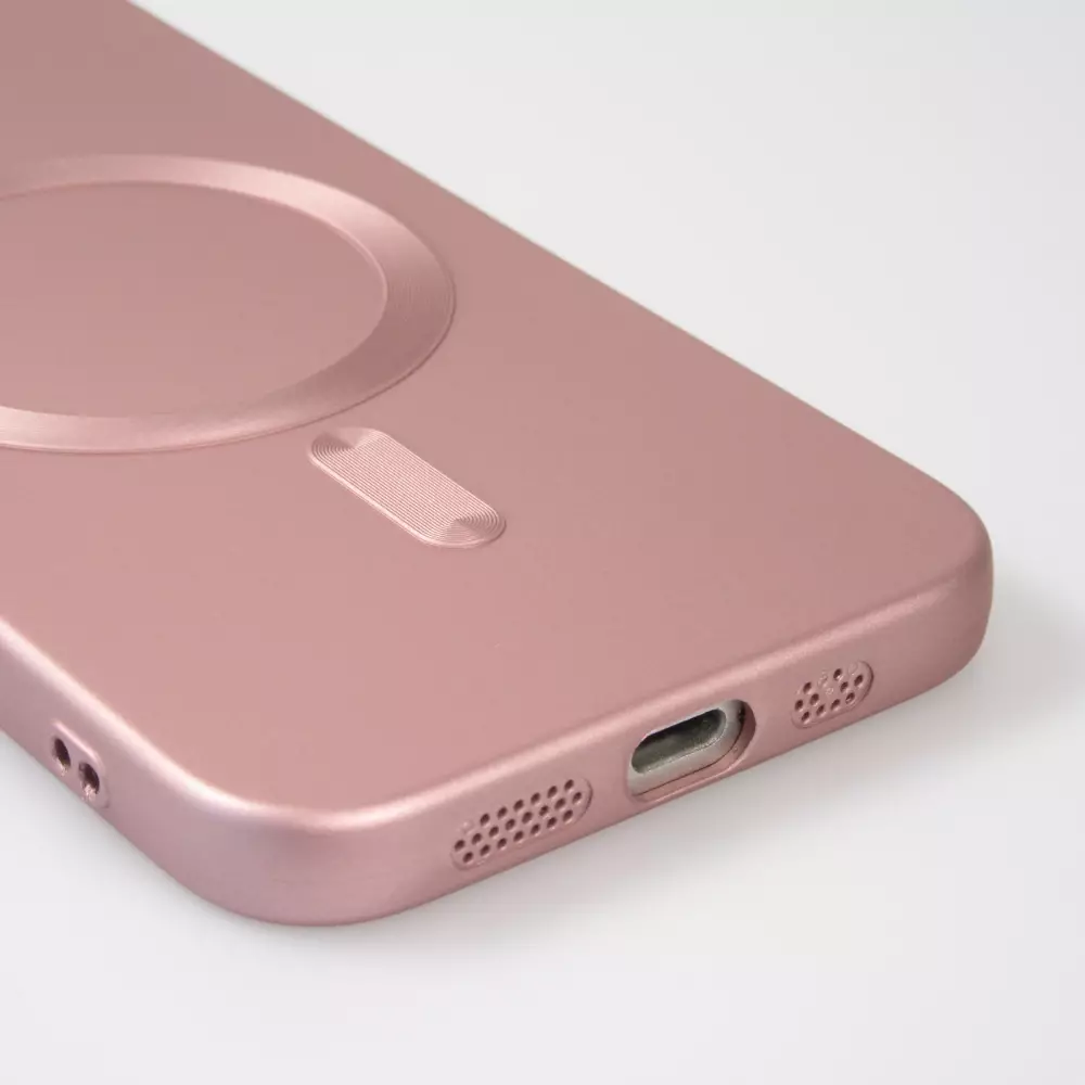 Coque iPhone 16e - Gel souple avec vitre de protection cam&eacute;ra MagSafe - Rose
