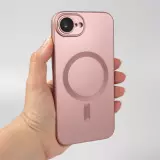 Coque iPhone 16e - Gel souple avec vitre de protection cam&eacute;ra MagSafe - Rose
