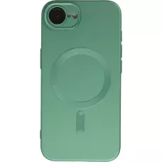 Coque iPhone 16e - Gel souple avec vitre de protection cam&eacute;ra MagSafe - Vert