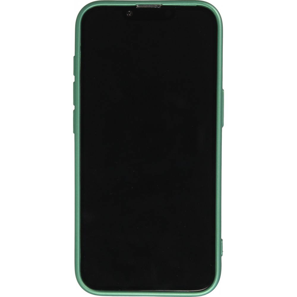 iPhone 16e Case Hülle - Gummi weich mit Kameraschutzglas MagSafe - Grün