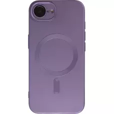 Coque iPhone 16e - Gel souple avec vitre de protection cam&eacute;ra MagSafe - Violet