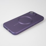iPhone 16e Case H&uuml;lle - Gummi weich mit Kameraschutzglas MagSafe - Violett