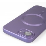 iPhone 16e Case H&uuml;lle - Gummi weich mit Kameraschutzglas MagSafe - Violett