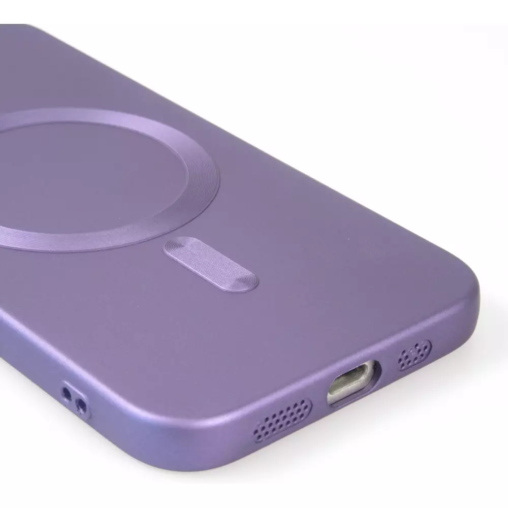 Coque iPhone 16e - Gel souple avec vitre de protection cam&eacute;ra MagSafe - Violet