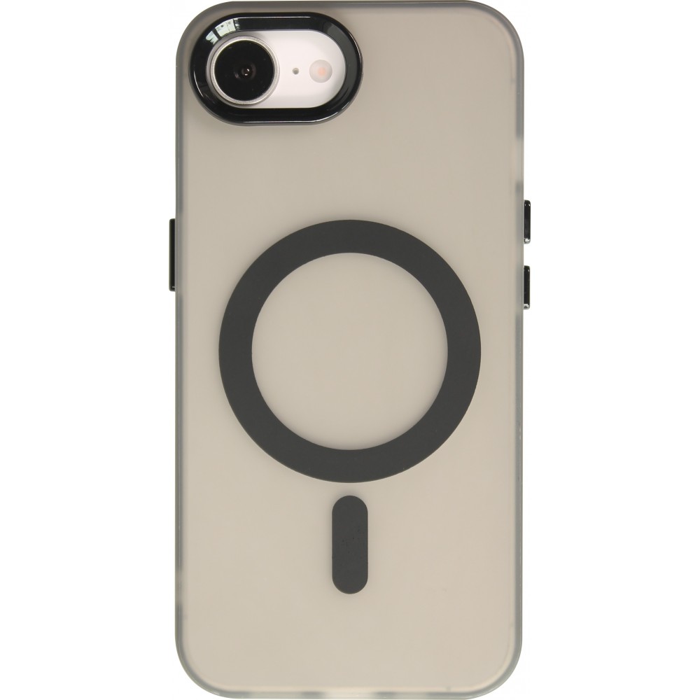 Coque iPhone 16e - Jelly Color semi-transparent avec MagSafe - Noir