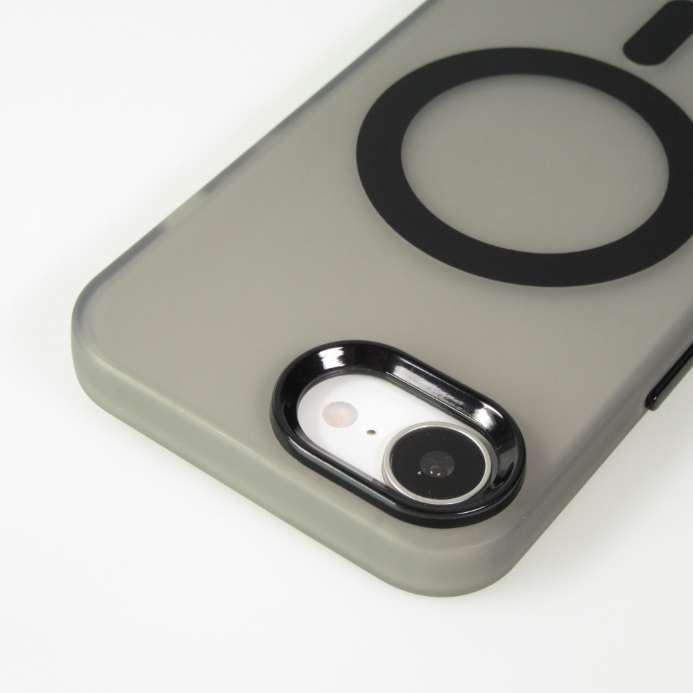 Coque iPhone 16e - Jelly Color semi-transparent avec MagSafe - Noir