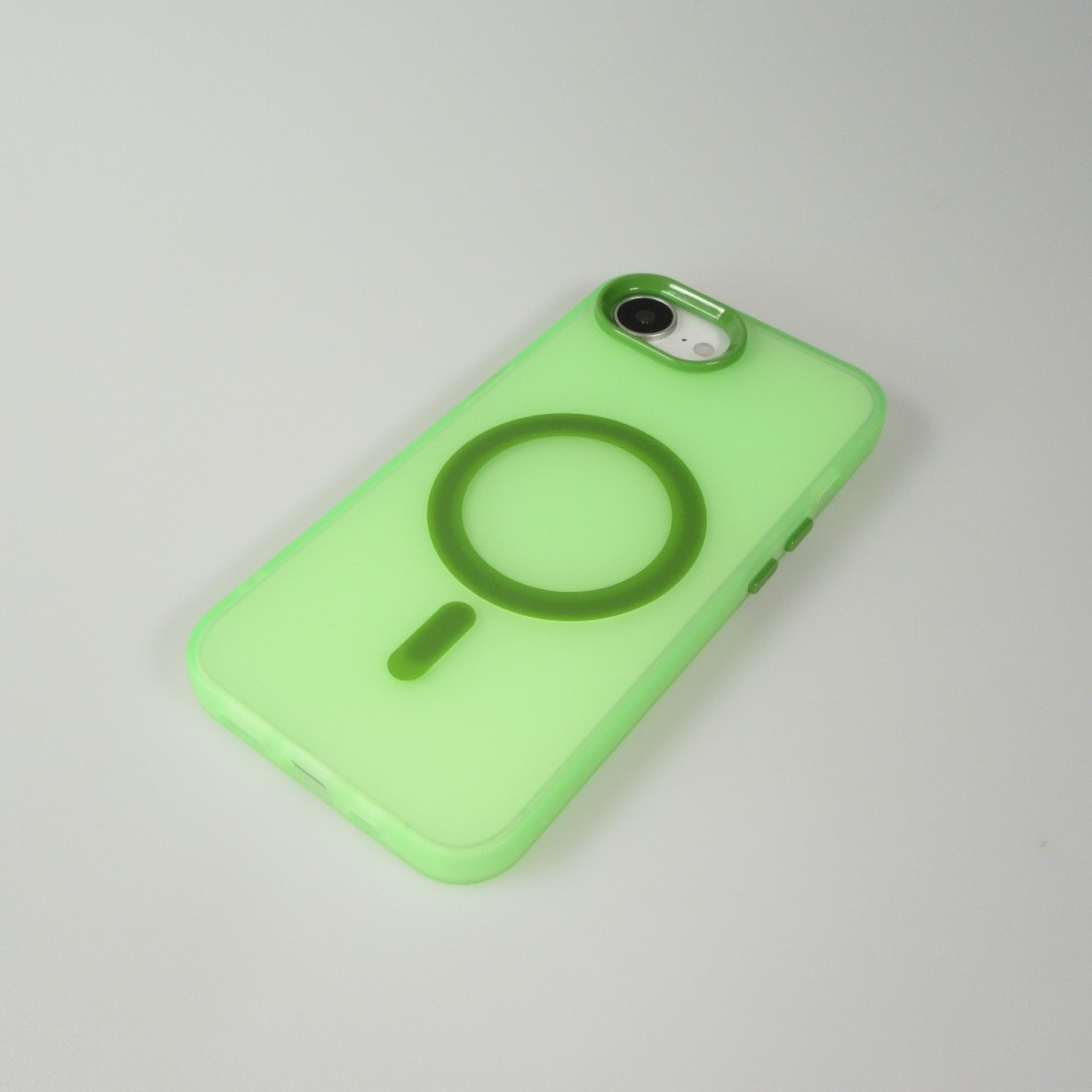 Coque iPhone 16e - Jelly Color semi-transparent avec MagSafe - Vert