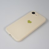 Coque iPhone 16e - Silicone Mat Coeur doré - Beige
