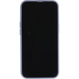 Coque iPhone 17e / 16e - Silicone Mat Coeur doré - Bleu