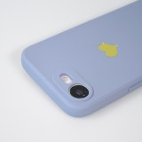 Coque iPhone 17e / 16e - Silicone Mat Coeur doré - Bleu