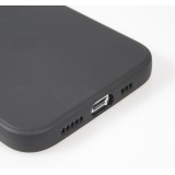 iPhone 16e Case Hülle - Silikon Mat Herz gold - Schwarz