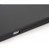 iPhone 16e Case Hülle - Silikon Mat Herz gold - Schwarz